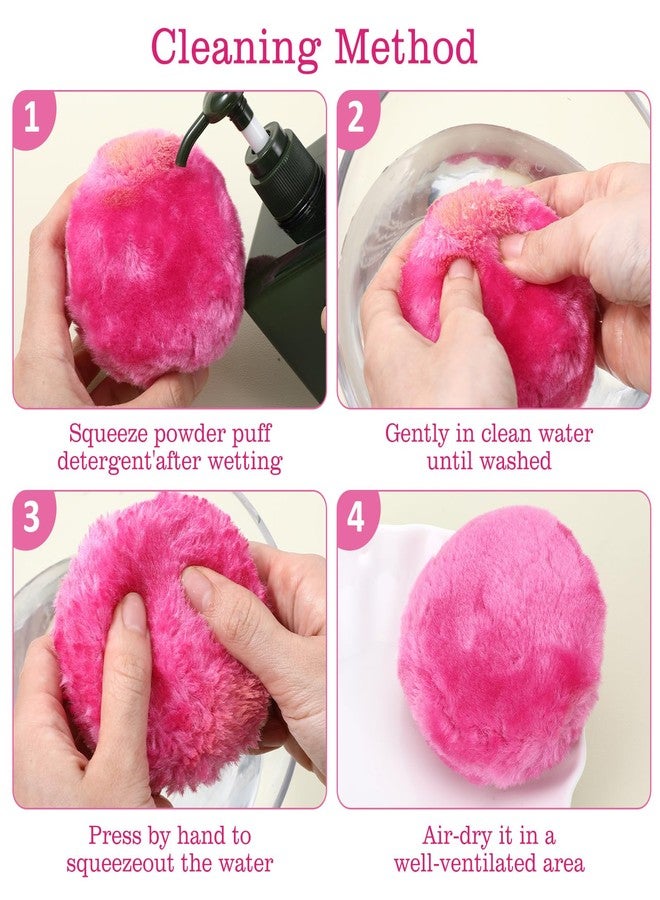 Guduling 4 Pcs Dusting Powders Puff,3.5 In Body Puffer for Powders,Soft Powder Puffs for Body Powder, Washable Reusable Dusting Puff Wet Dry Makeup Tool for Babys & Kid & Adult - Image 3